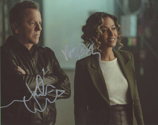 Kiefer Sutherland & Meta Golding Signed 8x10 Photo