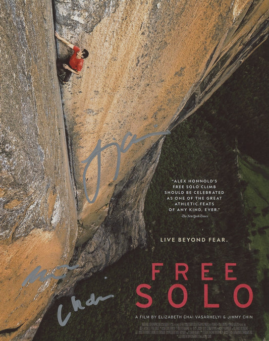 Jimmy Chin, Elizabeth Chai Vasarhelyi & Clair Popkin Signed 8x10 Photo