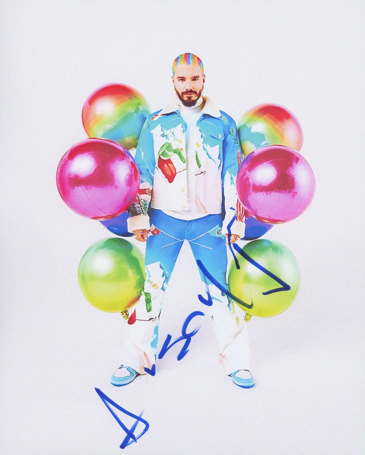 J Balvin Signed 8x10 Photo