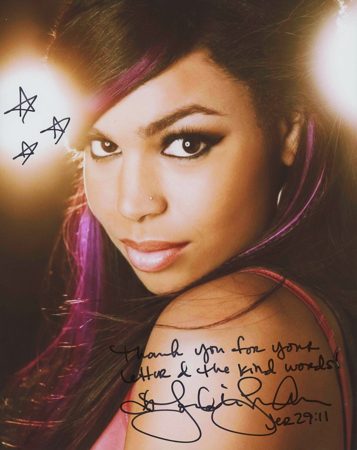 Jordin Sparks Signed 8x10 Photo