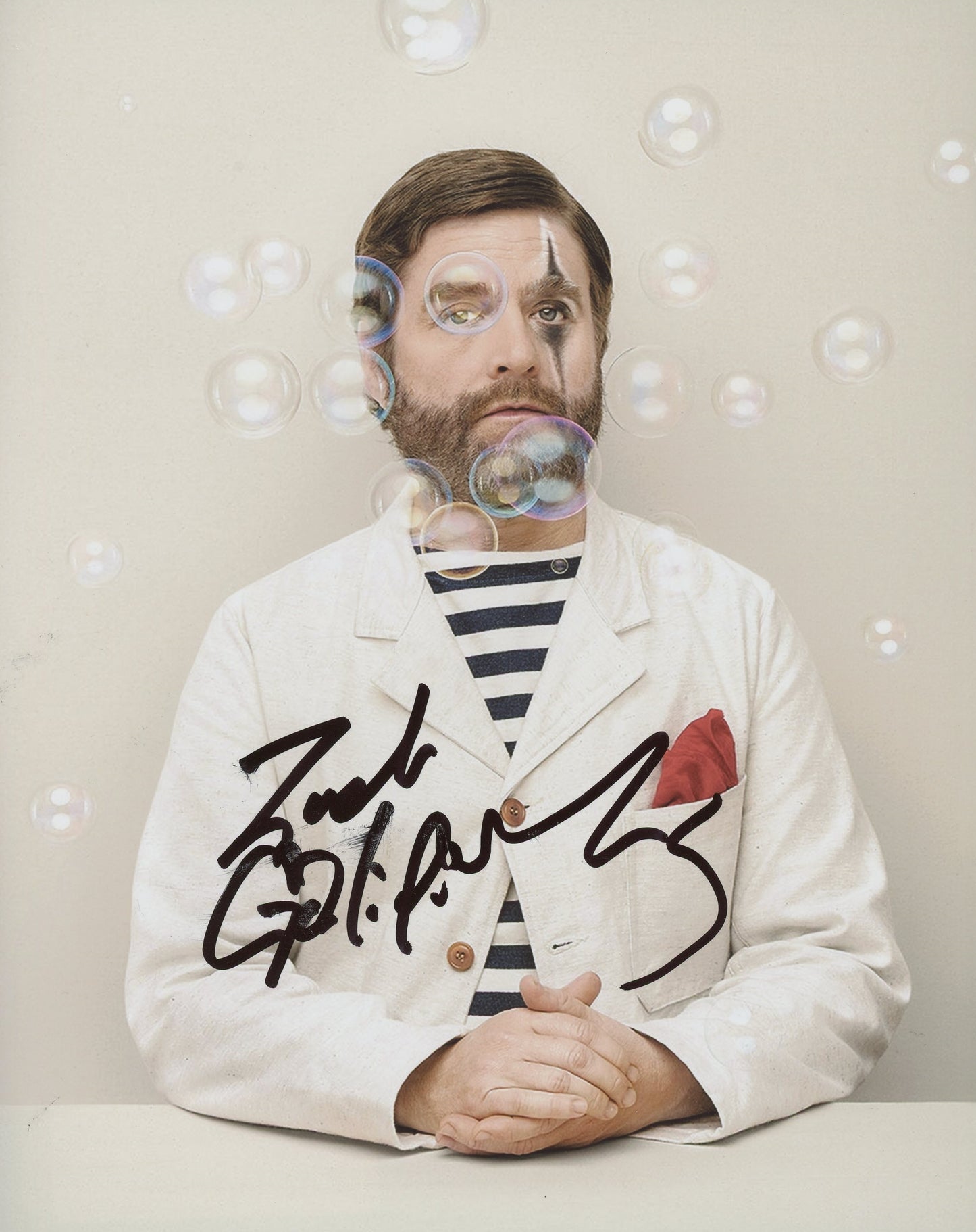Zach Galifianakis Signed 8x10 Photo