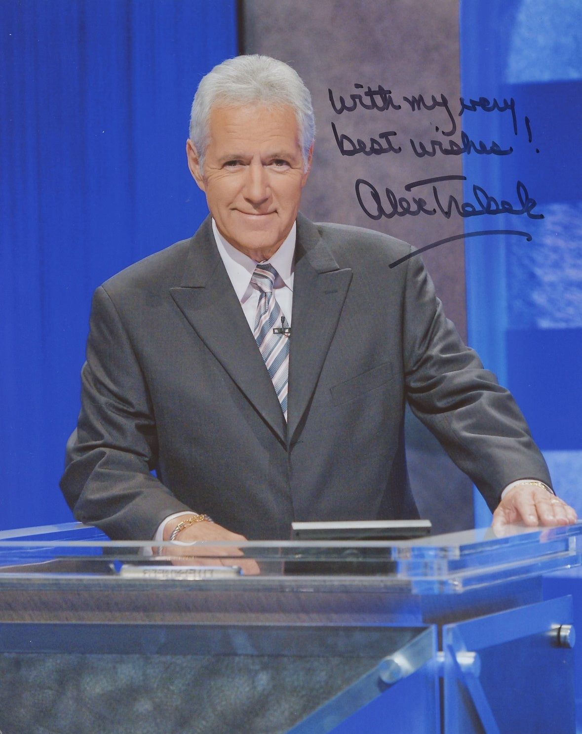 Alex Trebek Signed 8x10 Photo