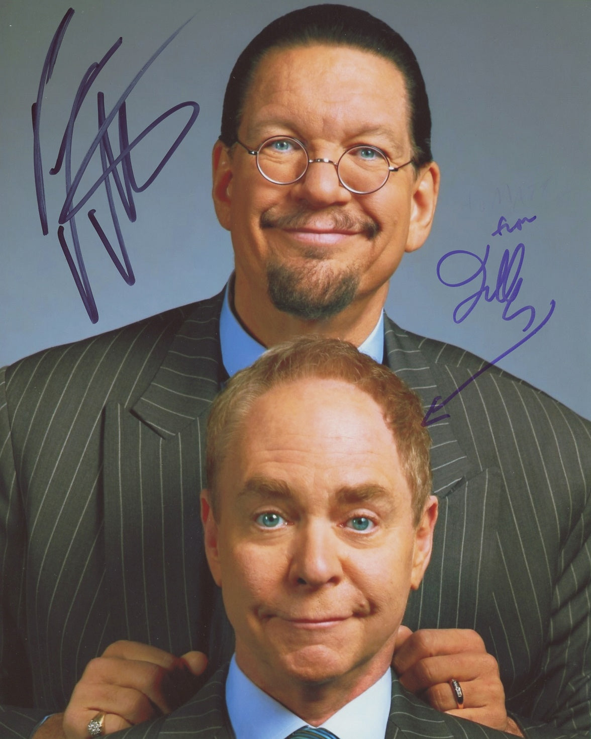 Penn & Teller Signed 8x10 Photo