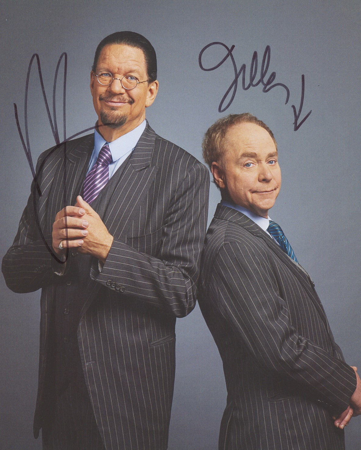 Penn & Teller Signed 8x10 Photo