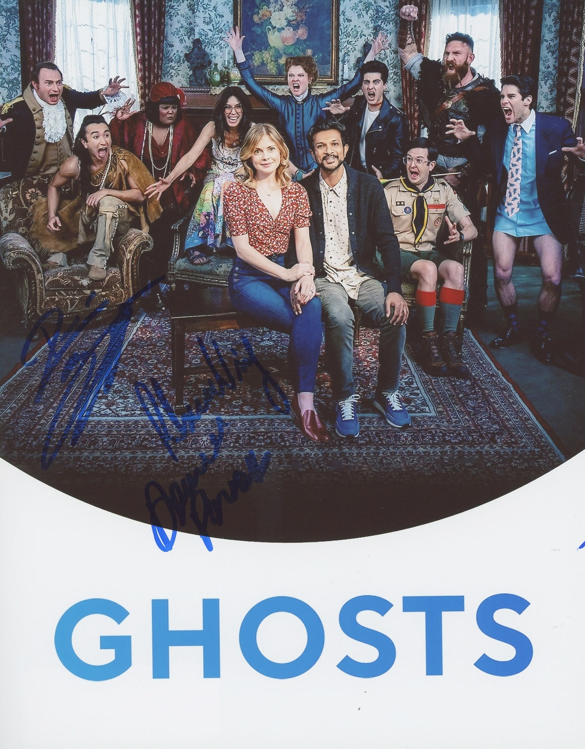 Danielle Pinnock, Roman Zaragoza & Rebecca Wisocky Signed 8x10 Photo