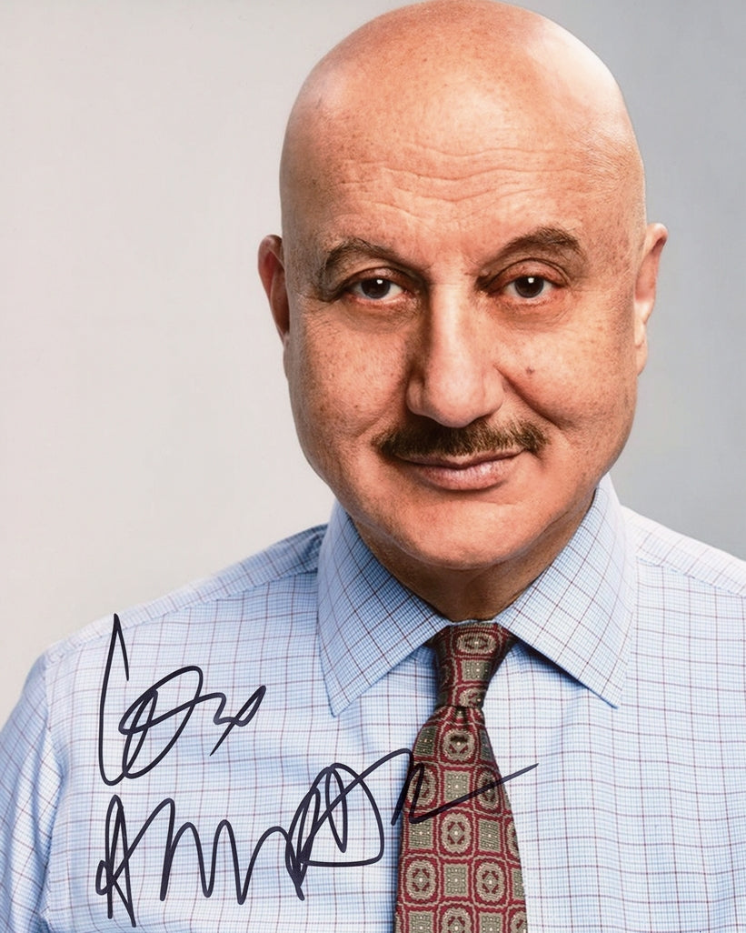 Anupam Kher Signed 8x10 Photo