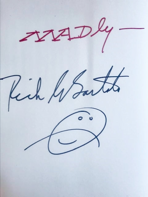 Dick DeBartolo Signed Book