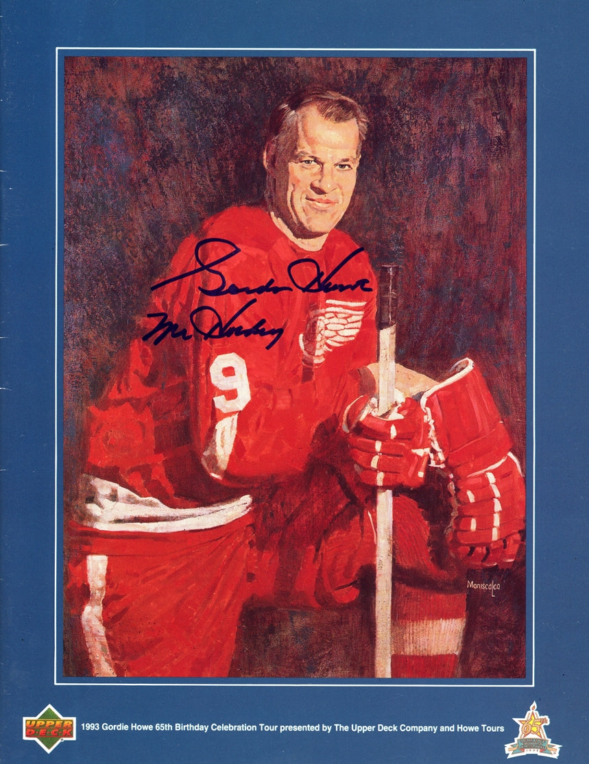 Gordie Howe Signed Program