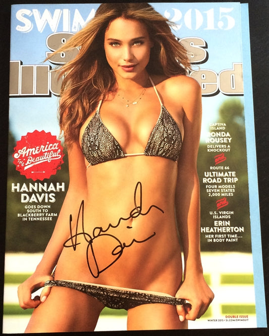 Hannah Davis Signed Magazine - Proof