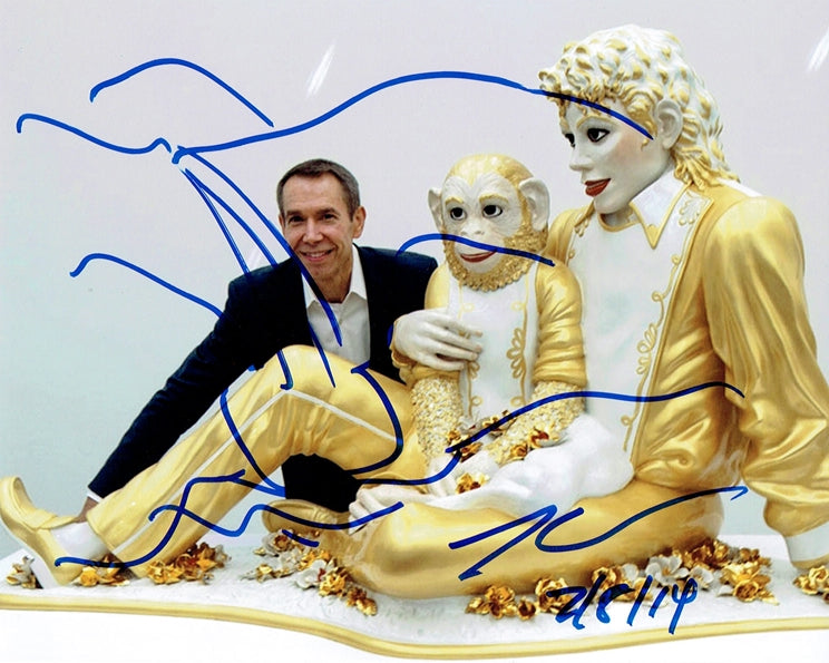 Jeff Koons Signed 8x10 Sketch - Video Proof