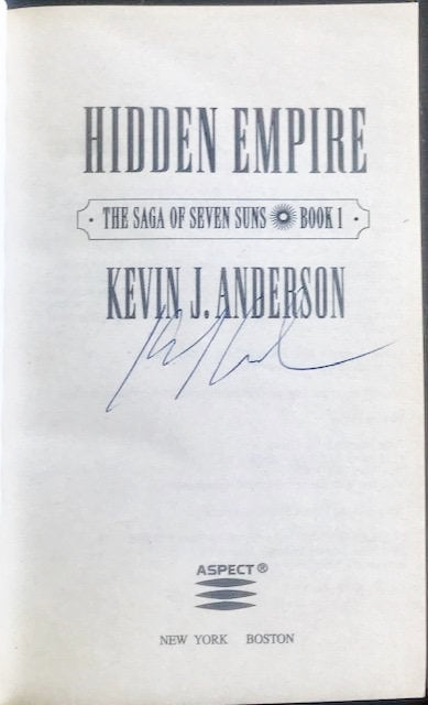 Kevin J. Anderson Signed Book