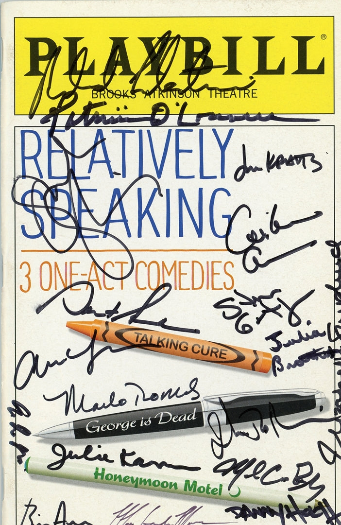 Relatively Speaking Signed Playbill