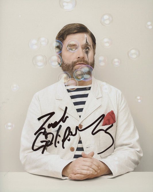 Zach Galifianakis Signed 8x10 Photo