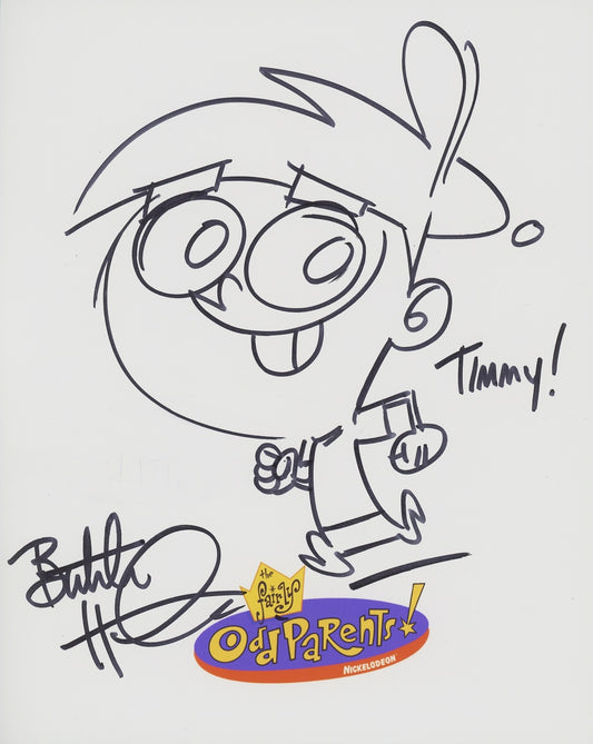 Butch Hartman Signed 8x10 Sketch