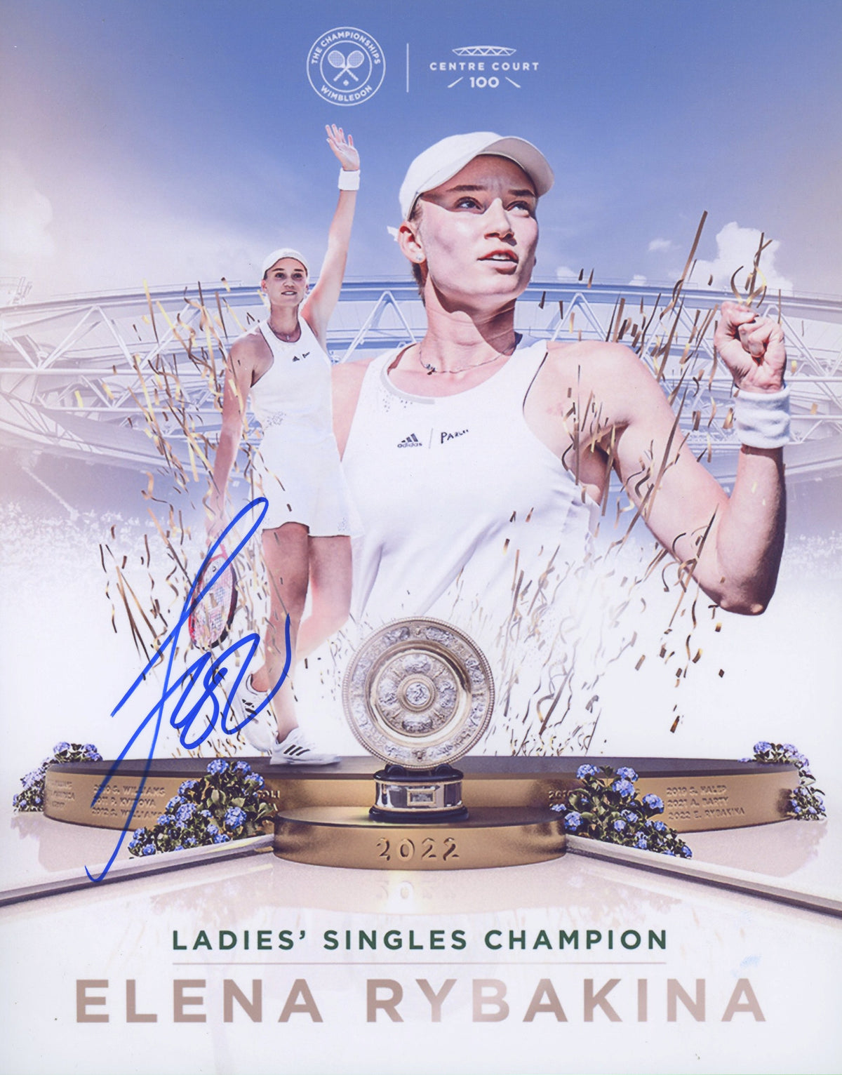 Elena Rybakina Signed 8x10 Photo