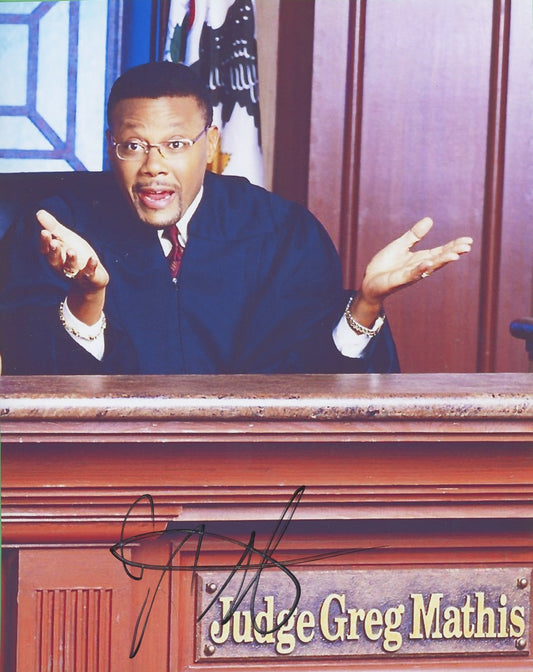 Judge Greg Mathis Signed 8x10 Photo