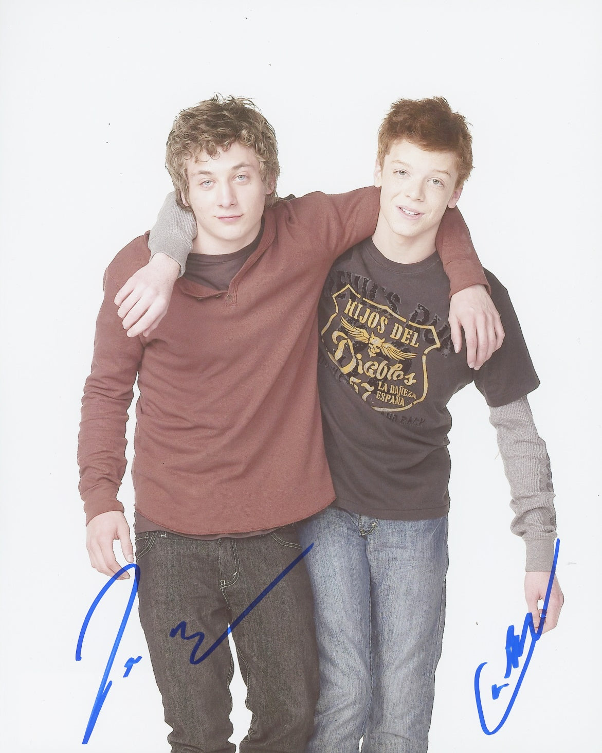 Jeremy Allen White & Cameron Monaghan Signed 8x10 Photo