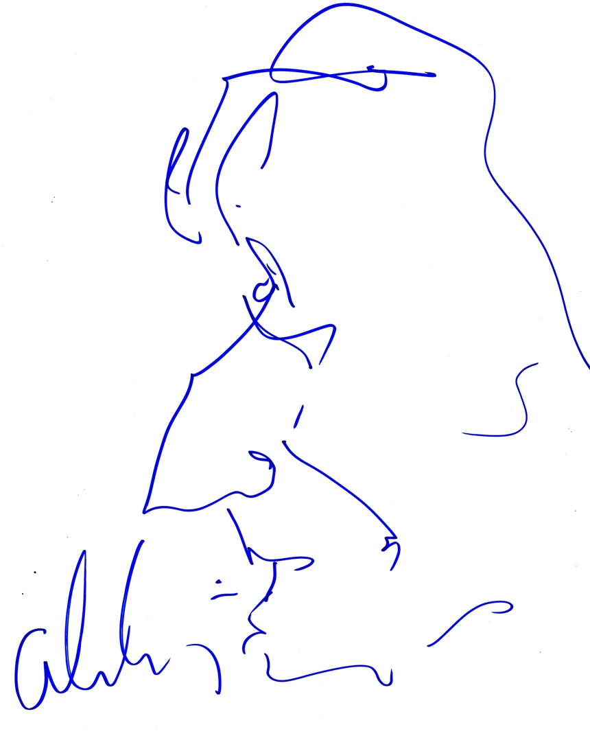 Alice Cooper Signed 8.5x11 Sketch