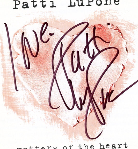 Patti LuPone Signed CD Booklet